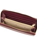 Maiorca Bolso en Piel y Cartera en Piel con Cremallera en el Contorno Bordeaux TL142486