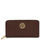 Maiorca Leather Handbag and zip Around Leather Wallet Coffee TL142486