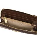 Maiorca Bolso en Piel y Cartera en Piel con Cremallera en el Contorno Café TL142486