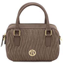 Chantilly Leather Handbag Dark Taupe TL142480