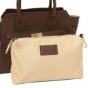 Origami Borsa a Mano in Pelle Caffè TL142466