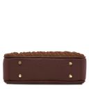 Chantilly Bolso con Badolera en Piel Café TL142490