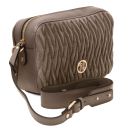 Chantilly Bolso con Badolera en Piel Marrón topo oscuro TL142490