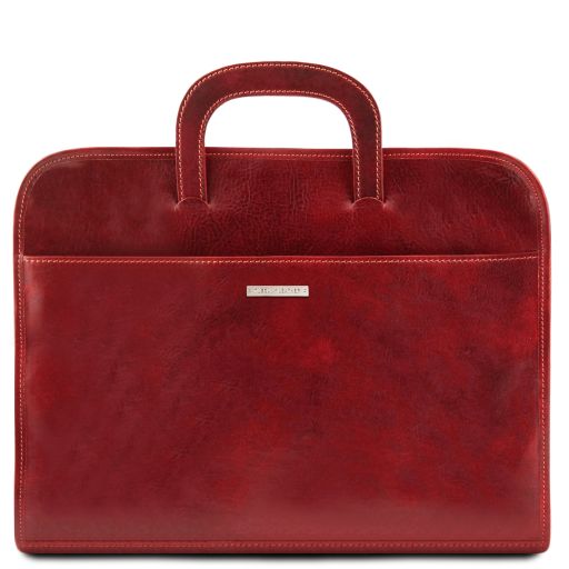 Sorrento Document Leather Briefcase Red TL141022