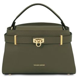 Maisy Borsa a Mano in Pelle - Misura Media Verde Foresta TL142455