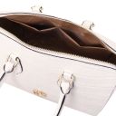 Layla Croc Print Leather Duffle bag Белый TL142398