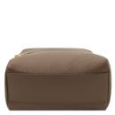 Prisma Rucksack aus Weichem Leder Dunkel Taupe TL142483