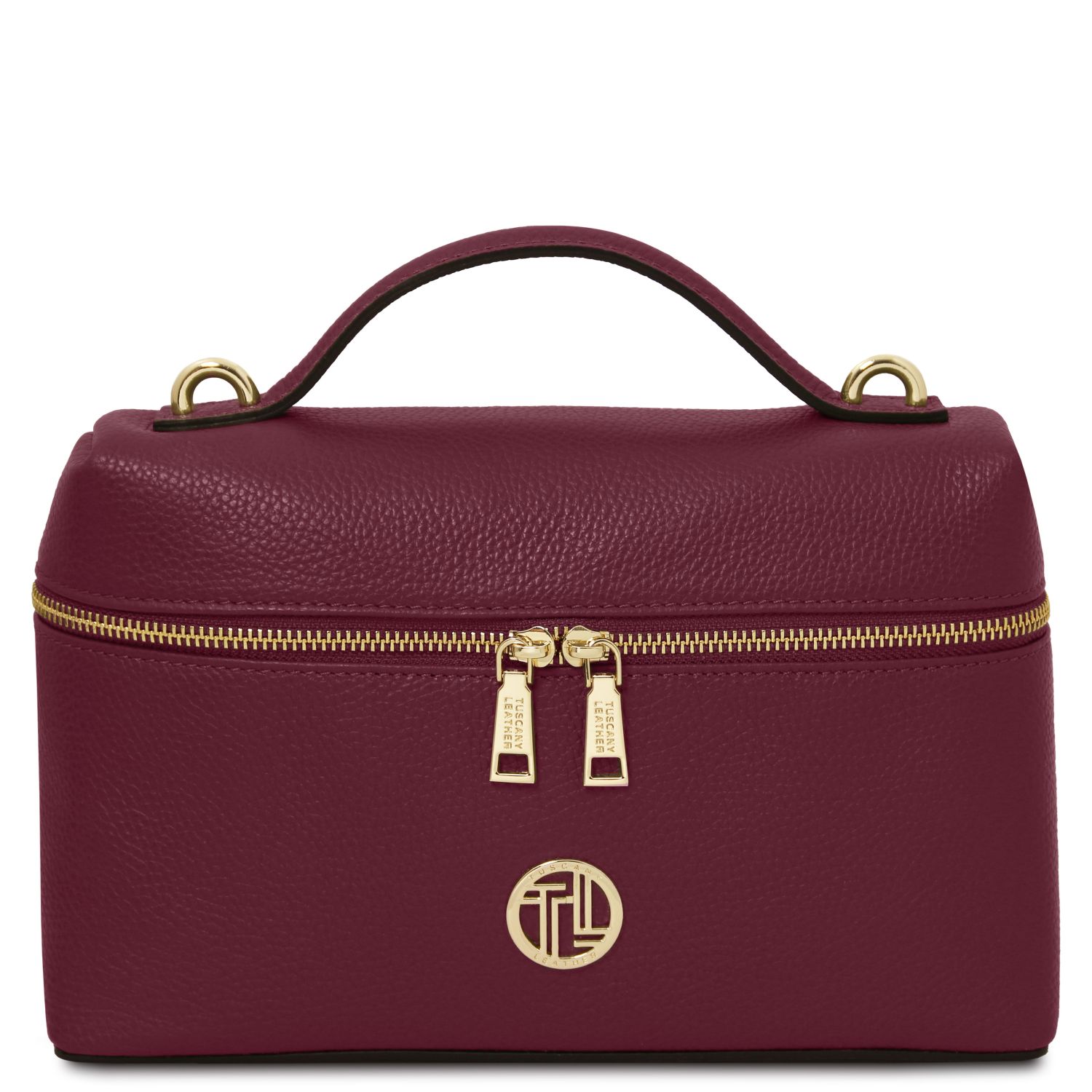 Bauletto in pelle morbida Bordeaux
