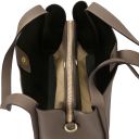 Soave Soft Leather Handbag Dark Taupe TL142489