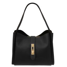 Soave Soft Leather Handbag Black TL142489