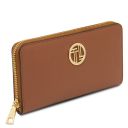 Financier Exclusive zip Around Leather Wallet Cognac TL142485