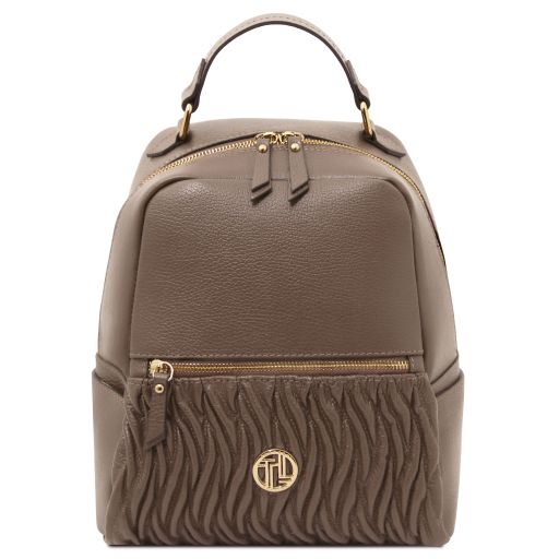 Chantilly Mochila en Piel Suave Marrón topo oscuro TL142492