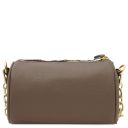 Chantilly Mini Bowling Leather bag Dark Taupe TL142493