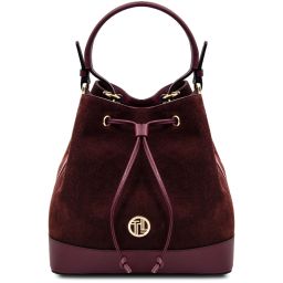 Minerva Bolso Cubo Secchiello en Piel Bordeaux TL142476