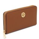 Financier Exclusive zip Around Leather Wallet Cognac TL142494