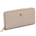 Financier Exclusive zip Around Leather Wallet Beige TL142494
