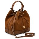 Minerva Beuteltasche aus Leder Cognac TL142476