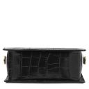Croque Croc Print Leather Handbag Черный TL142503