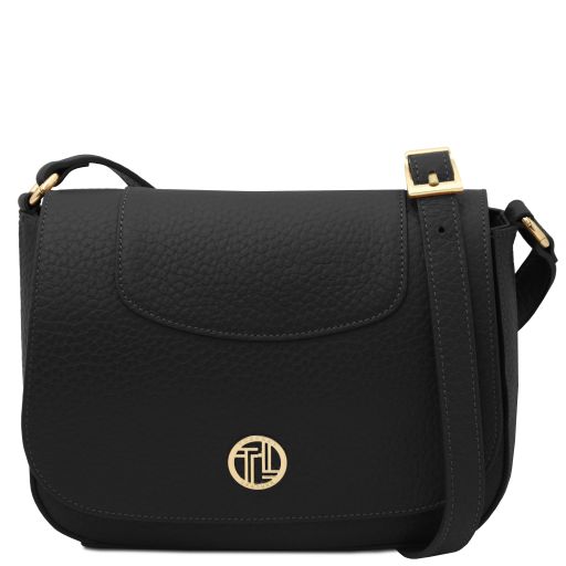 Sella Bolso con Badolera en Piel Negro TL142506