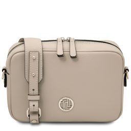 Cubetto Leather Shoulder bag Beige TL142499