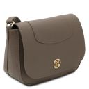 Sella Bolso con Badolera en Piel Marrón topo oscuro TL142506