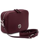 Cubetto Borsa a Tracolla in Pelle Bordeaux TL142499