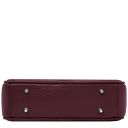 Cubetto Bolso con Badolera en Piel Bordeaux TL142499