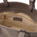 Glacette Suede Leather Bucket bag Dark Taupe TL142261