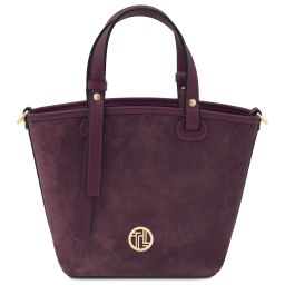 Glacette Suede Leather Bucket bag Bordeaux TL142261