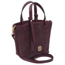 Glacette Suede Leather Bucket bag Bordeaux TL142261