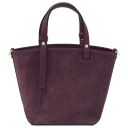 Glacette Sac Seau en Cuir Suédé Bordeaux TL142261