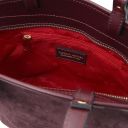 Glacette Bolso Cubo Secchiello en Piel Agamuzada Bordeaux TL142261