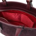 Glacette Bolso Cubo Secchiello en Piel Agamuzada Bordeaux TL142261