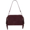 Nomade Bolso Noche en Piel de Gamuza con Flecos Bordeaux TL142495