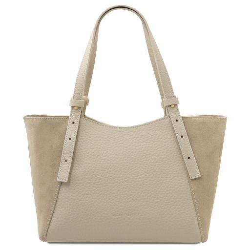 Libra Leather Shoulder bag Beige TL142508