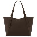 Libra Leather Shoulder bag Dark Brown TL142508