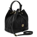 Minerva Bolso Cubo Secchiello en Piel Negro TL142476