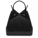 Minerva Leather Bucket bag Black TL142476
