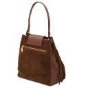 Nomade Suede Leather Fringe Shoulder bag Brown TL142512