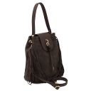 Nomade Suede Leather Fringe Shoulder bag Dark Brown TL142512