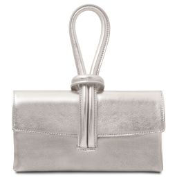TL Bag Bolso Noche en Piel Metallic Silver TL141993