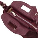 Nomade Bolso Noche en Piel de Gamuza con Flecos Bordeaux TL142496