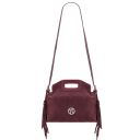 Nomade Bolso Noche en Piel de Gamuza con Flecos Bordeaux TL142496