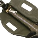 Nomade Pochette in Pelle Scamosciata con Frange Verde Foresta TL142496