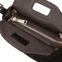 Nomade Suede Leather Fringe Clutch Dark Brown TL142496