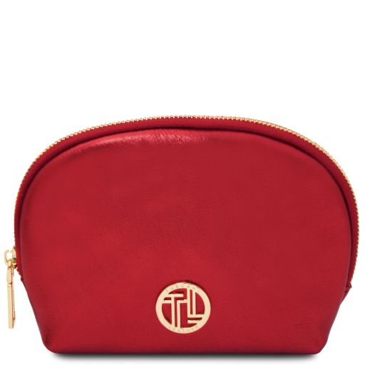 Vera Trousse in Pelle Morbida Metallic Rosso TL142520
