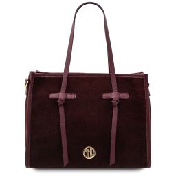 Frame Suede Leather Shoulder bag Bordeaux TL142513
