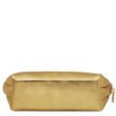 Vera Soft Metallic Leather Toiletry Case Gold TL142520