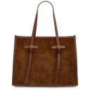 Frame Suede Leather Shoulder bag Brown TL142513
