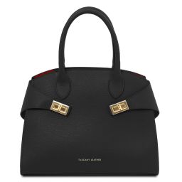 Coccola Leather Handbag Black TL142421